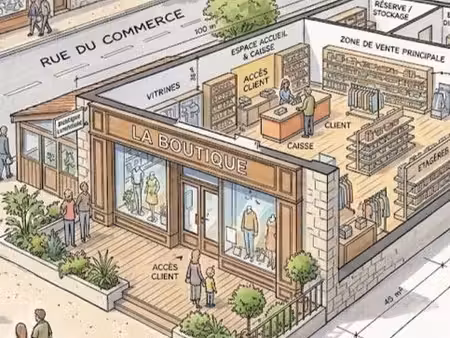 commerce 38 m²