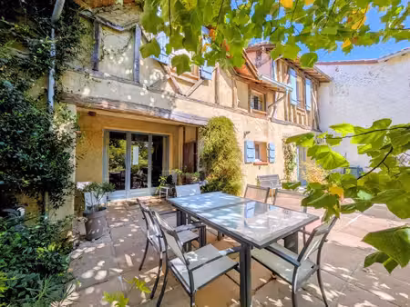charmante maison en pierre rénovée avec jardin arboré  au cœur du village