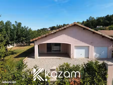 maison lumineuse de plain-pied avec double garage et jardin proche du vercors