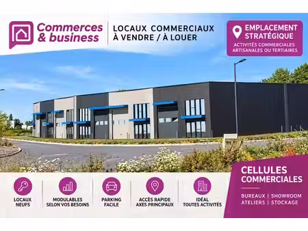 ille-et-vialine- miniac morvan - local d'activités 170 52 m2 porte sectionnelle 4 50m