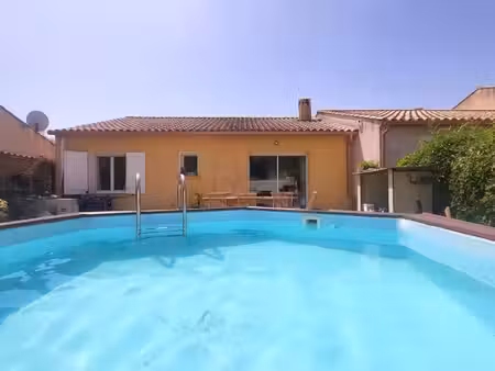 secteur fontés vente villa plain-pied 2 chambres  1 garage  piscine hors-sol  panneaux sol