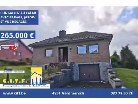 bungalow à vendre à kalverberg 12 raeren (vbe77546)