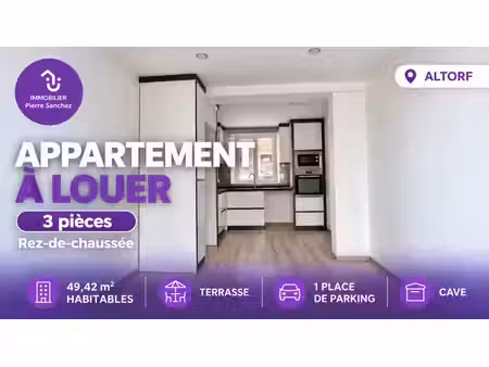 altorf  appartement 3 pièces de 49 42 m² avec terrasse  parking et cave