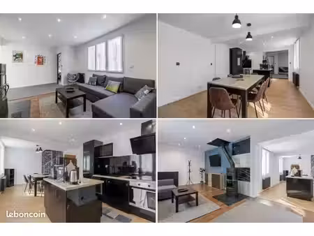 grand duplex t3 meublé de plus de 90 m² avec 1 place de parking privé et une grande terras