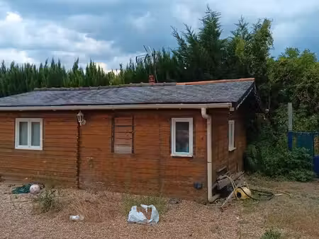location chalet rivarennes 30m2 eaux /edf comprise meublé terrain 600m2 clos gare proche t