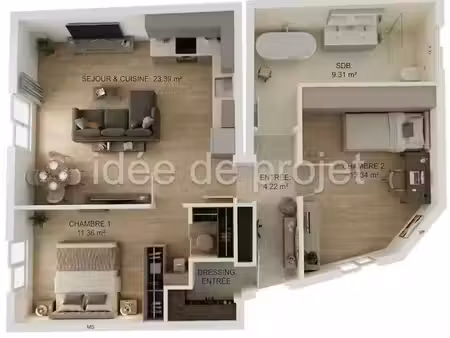 vente appartement 3 pièces 64.83 m² à sannois (95110)  175 000 €