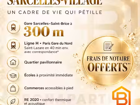 vente appartement 3 pièces 63 m² à sarcelles (95200)  217 000 €