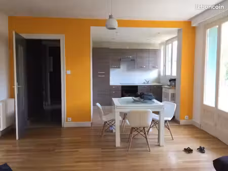 t2 meublé  51m2 avec garage  lumineux  au calme  sans frais d’agence  chauffage inclus