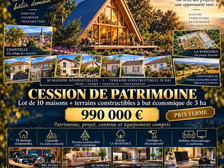 ? cession exceptionnelle d’un patrimoine immobilier complet – 990 000 prix ferme