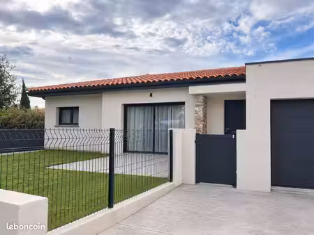 maison récente 105m2 proche perpignan - 3 chambres+bureau  terrasse et jardin