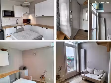 t2 duplex meublé lumineux de 45 m² : avec balcon