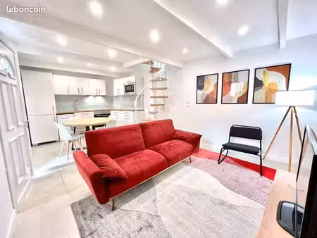 perle rare duplex t3 45m² meublé + terrasse 20m²