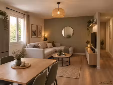 appartement t2 de 41.3m² au 1er et dernier étage avec 2 places de parkings à mouguerre