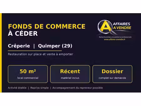 vente locaux professionnels 0 pièces 55 m² à quimper (29000)  153 000 €