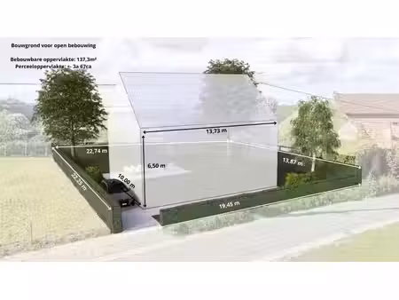 terrain à bâtir pour construction quatre façades