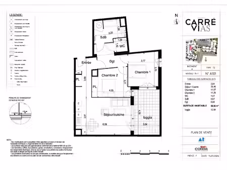 location appartement 3 pièces 67 m² à vias (34450)  808 €