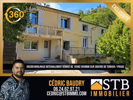 ancien moulinage rénové avec appartement indépendant à priva
