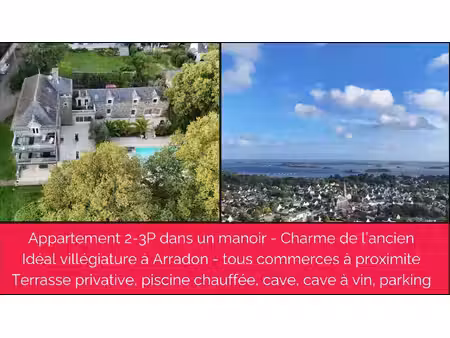 arradon - un pied-à-terre de caractère - piscine et parc de 3500m²