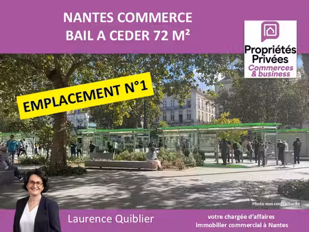 44000 nantes - commerce  bail a ceder  emplacement n°1  vitrine 8 m