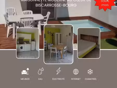 maisonnette meublée - location temporaire - 1 personne
