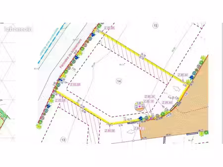 terrain 630 m² kersaint-plabennec