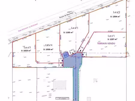 terrain viabilisé leguevin – 1100 m2