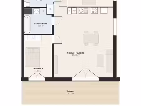 à louer – neuf t3 de 70 m² avec balcon et 2 parkings – blagnac