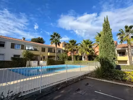 appartement t2 + balcon + parking + piscine mèze