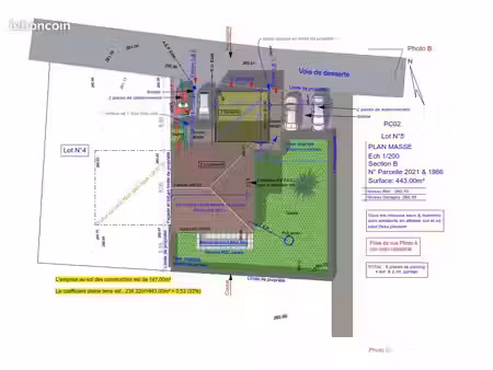 terrain 443 m² la buissiere viabilise libre constructeur