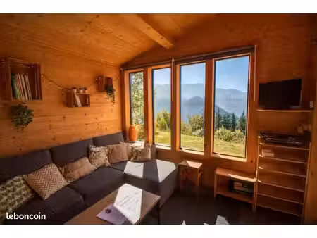 chalet vue panoramique alpes – 6 couchages – terrasse plein sud – station de ski le collet