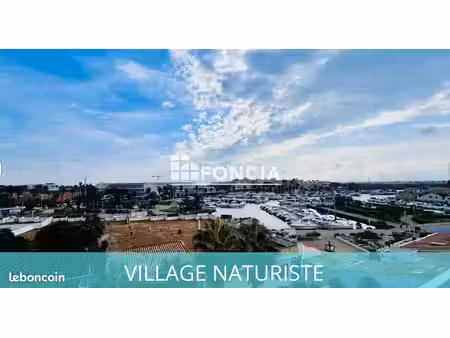 village naturiste - cap d'agde - studio mezzanine avec vue port