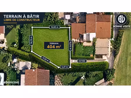 terrain 404 m² valencin
