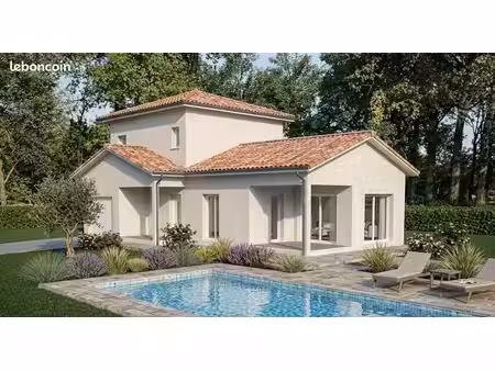 belin-béliet sur un terrain de 1 200 m² maison traditionnelle de 104 m² à étage plus garag