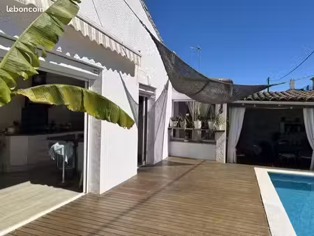 villa de plain-pied rénovée avec piscine et jacuzzi – mauguio centre