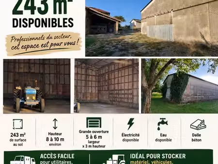 à louer – hangar agricole à saint-hilaire-du-rosier