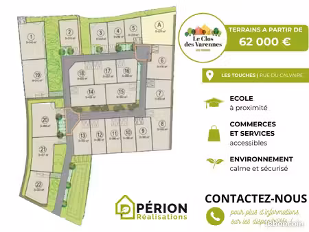 ? terrains constructibles aux touches – proche nort-sur-erdre - livraison imminente des te