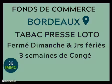 vente fonds de commerce | fonds de commerce | bordeaux