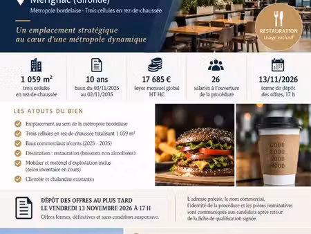 restauration 1059 m² merignac