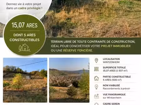 particulier vends terrain de construction wintzenheim
