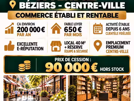 fond de commerce béziers centre