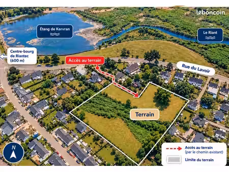 terrain 326 m² riantec