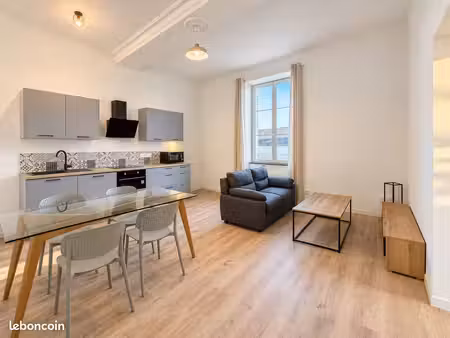 particulier loue appartement t2 meublé 42 m² rénové à neuf  lumineux et spacieux