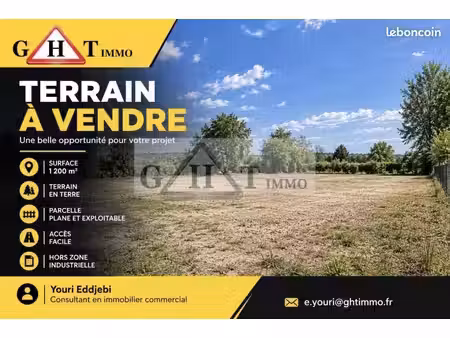 terrain 1 200 m² creil