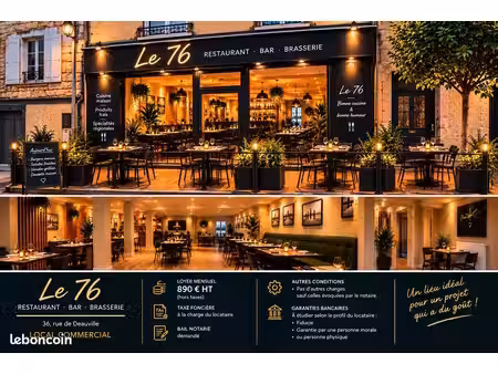 local commercial 94 m² à louer – idéal restaurant / bar / brasserie – longuyon (54260)