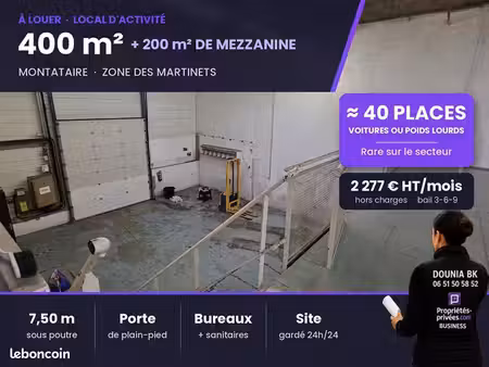 local d'activité 600 m²