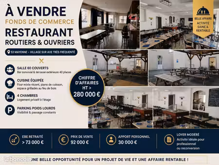 fond de commerce restaurant