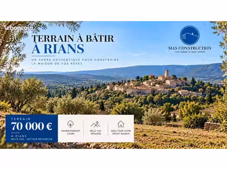 terrain 850 m² rians