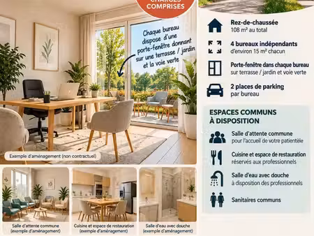 bureaux professions libérales – 15 m² – 290 cc