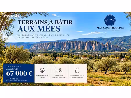 terrain 500 m² les mees