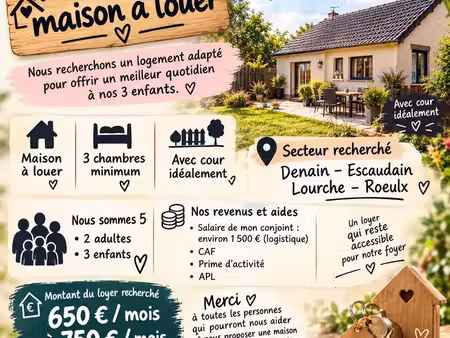 recherche une maison alouer